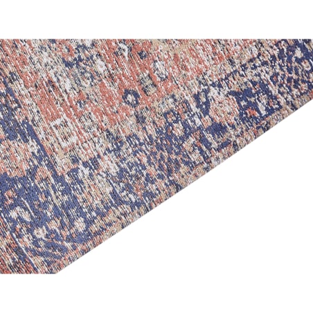Dywan bawełniany 80 x 300 cm czerwono-niebieski KURIN