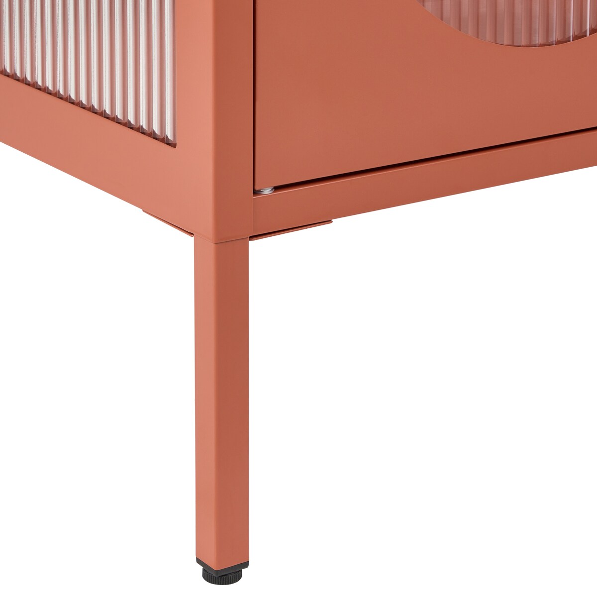 Witryna ze szklaną gablotą FOXTON 80 cm Metal Złoty brąz
