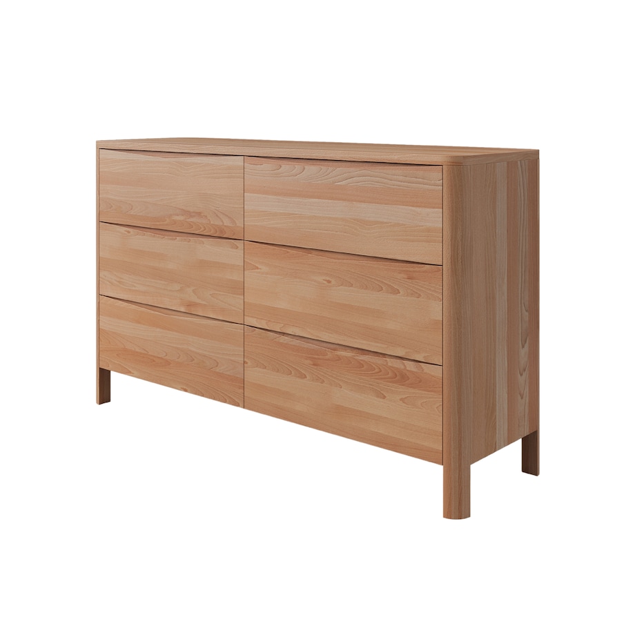 Drewniana komoda bukowa Visby MODENA LOW 150 / kolor naturalny