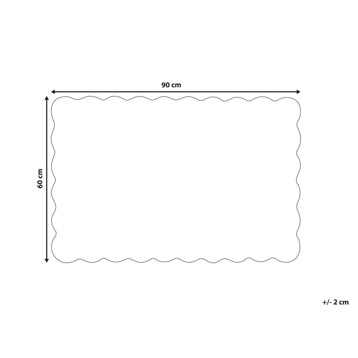 Wycieraczka PINATUBO Naturalny 60 x 90 cm Włókno kokosowe