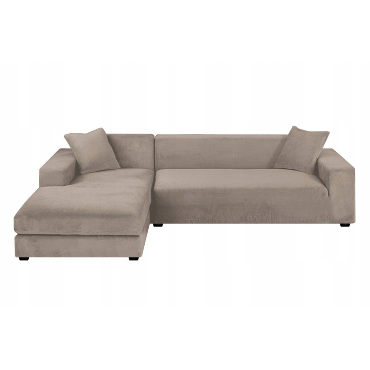 POKROWIEC NA KANAPĘ BEŻ CAPPUCCINO WELUR 3 OSOBOWY [22Z3]