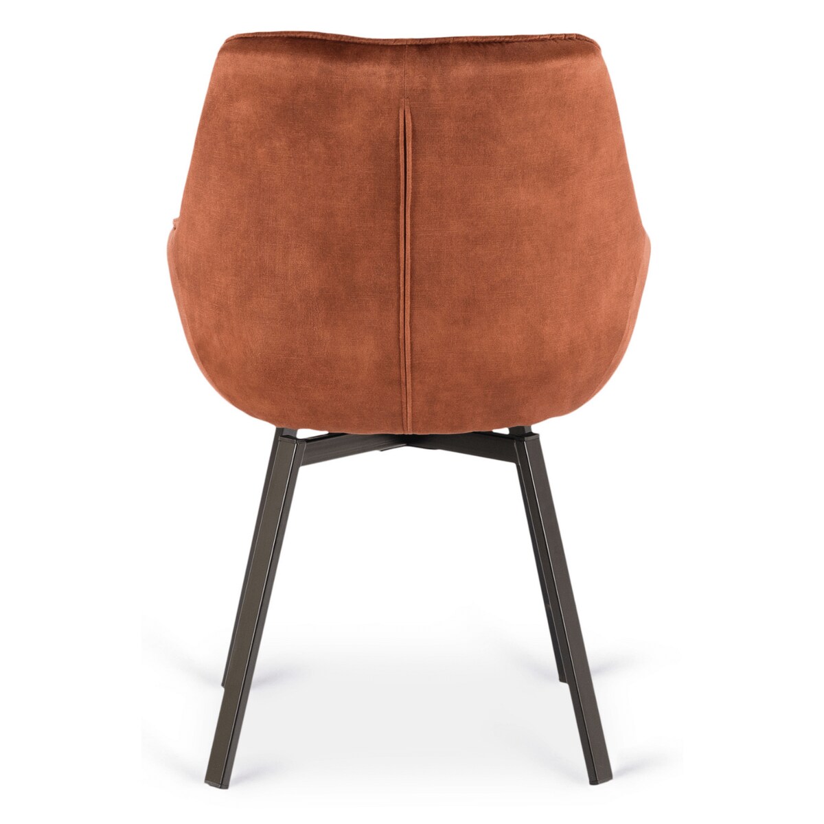 Krzesło Tapicerowane Obrotowe 360 Do Jadalni Kuchni Salonu Rude LUNA