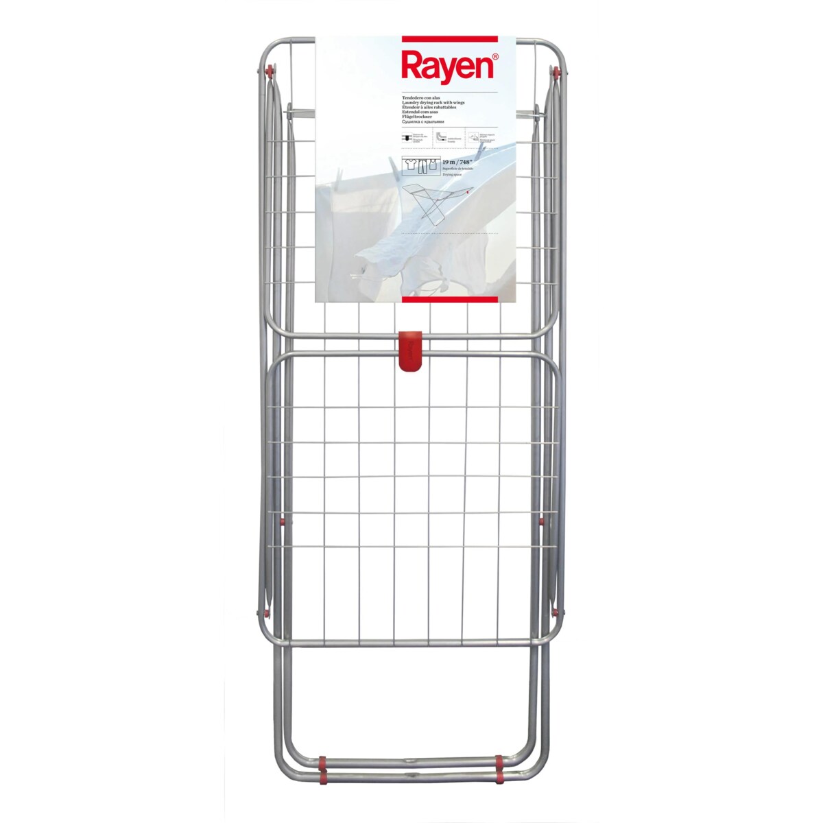 Biało-szara suszarka na pranie Rayen