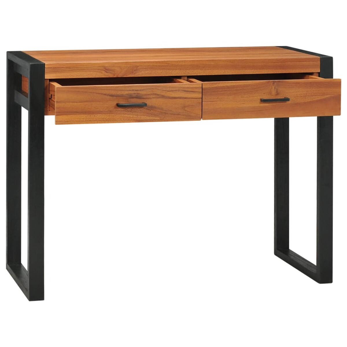vidaXL Biurko z 2 szufladami, 100x40x75 cm, drewno tekowe