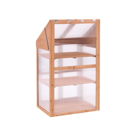 Szklarnia balkonowa VOLVERA Drewno jodłowe Jasnobrązowy 49 cm