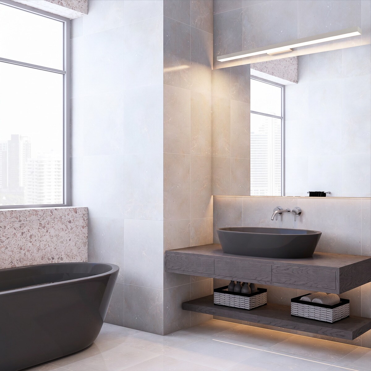 Kinkiet Light Prestige Aqua biały LED CCT 3000K/4000K/6000K (regulowana) 1 szt.