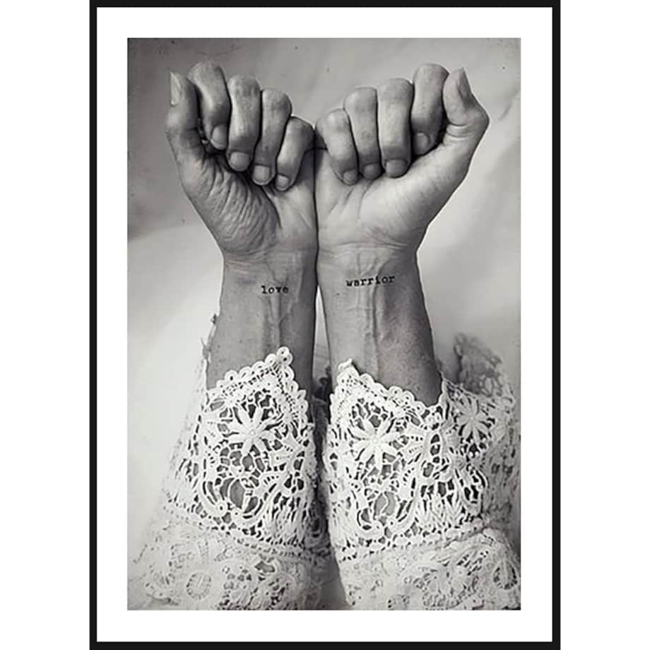 Poster Story, Plakat, Obraz - Tatuaż Love Warrior, wymiary 21 x 30 cm