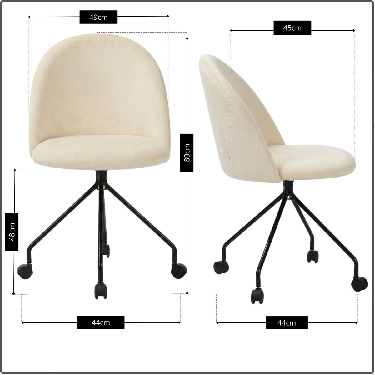 Fotel biurowy krzesło obrotowe do biurka ucznia gabinetu regulowane beżowe