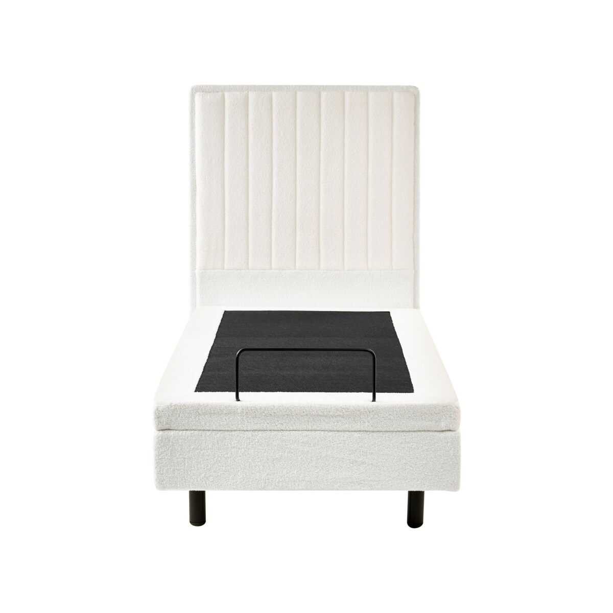 Łóżko regulowane Boucle DUKE II 80 x 200 cm Złamana biel