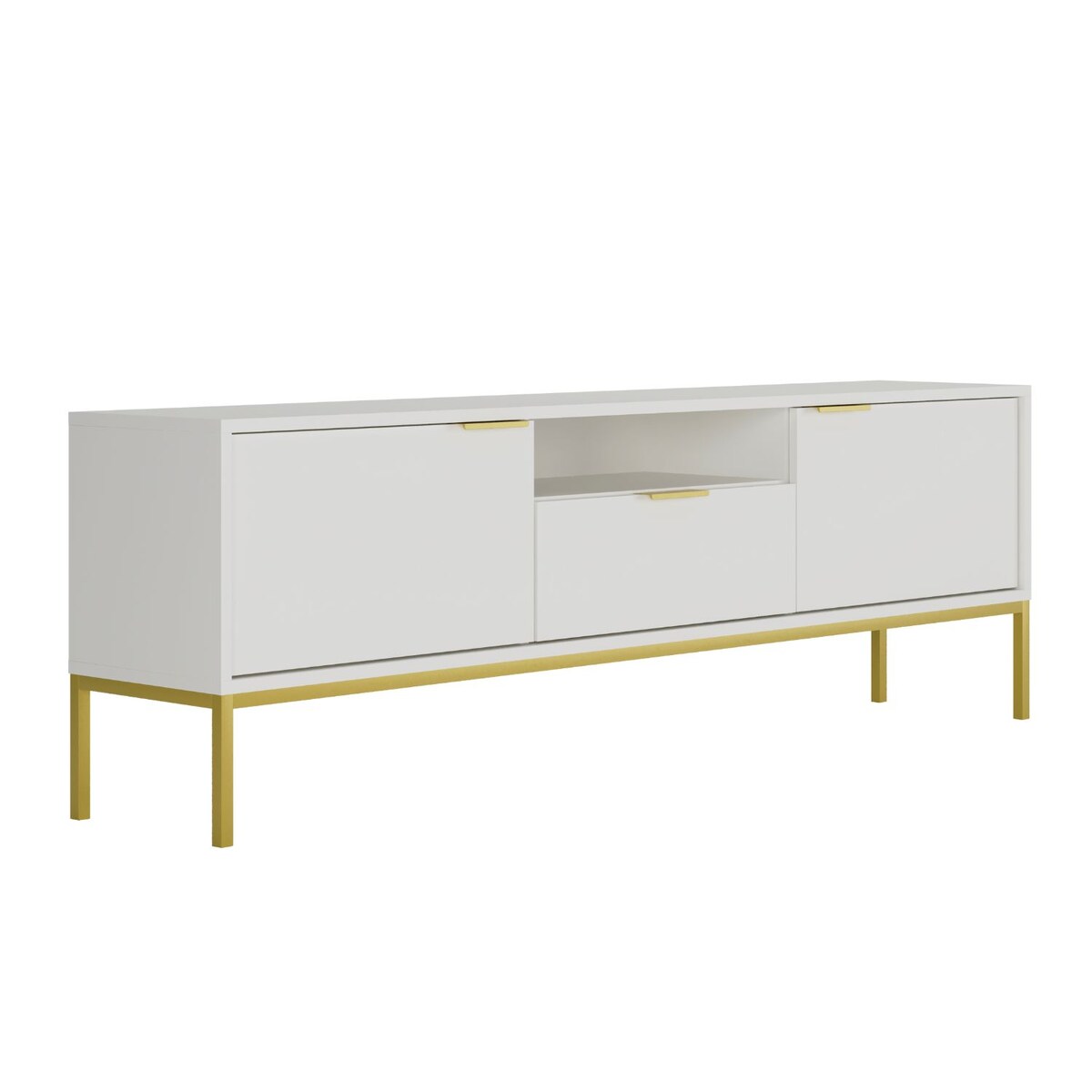 Szafka RTV Austin 175 biała & złota