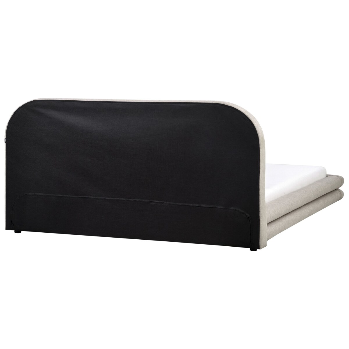 Łóżko Len syntetyczny LAVARDENS 180 x 200 cm Beżowoszary