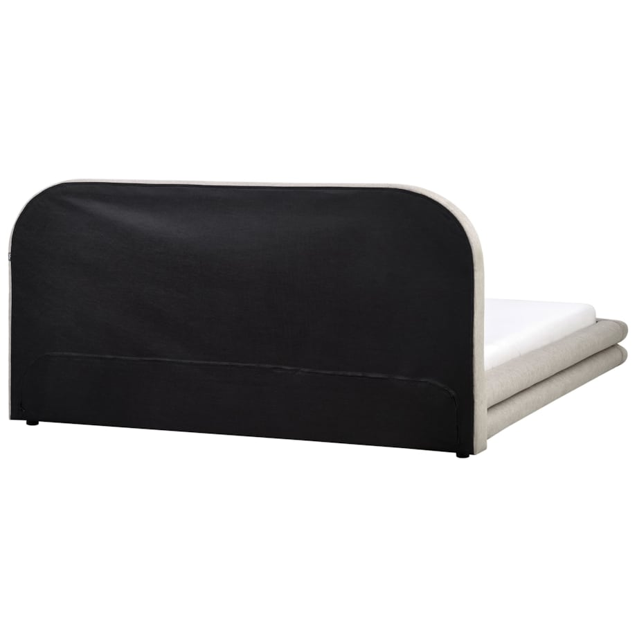 Łóżko Len syntetyczny LAVARDENS 180 x 200 cm Beżowoszary