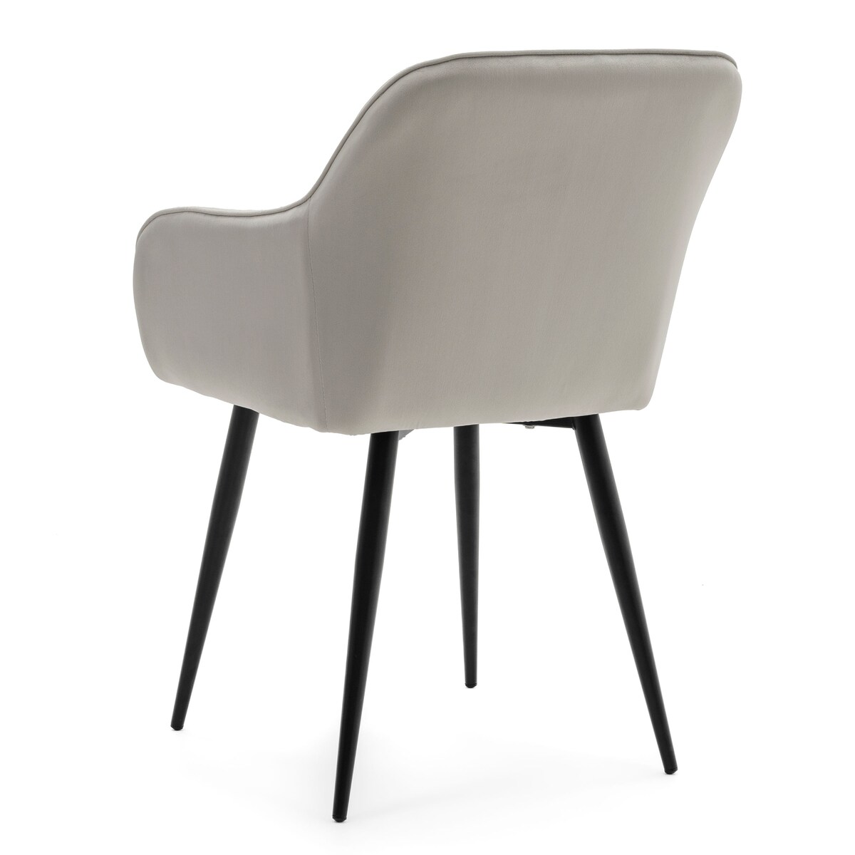 Krzesło tapicerowane welurowe LAGO velvet aksamit jasnoszare