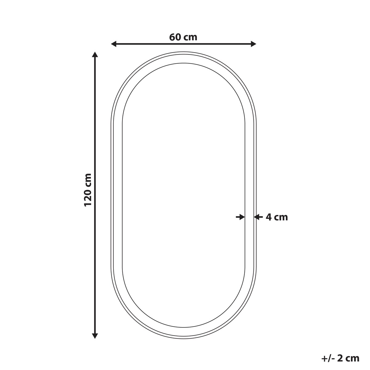 Lustro łazienkowe LED CHIDDES 60 cm 120 cm Srebrny
