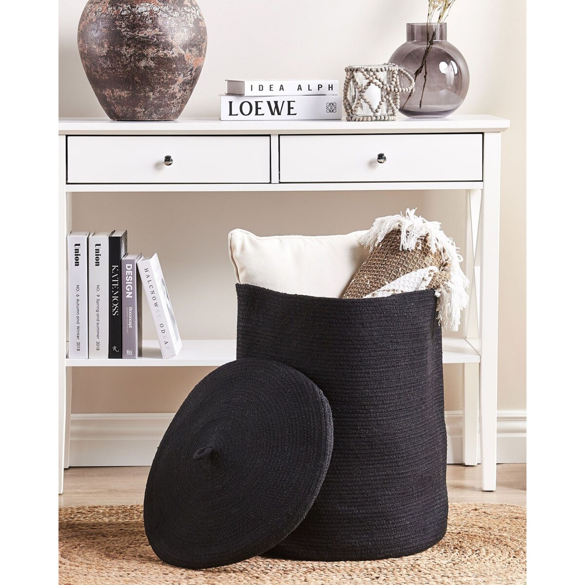 Kosz bawełniany czarny SILOPI