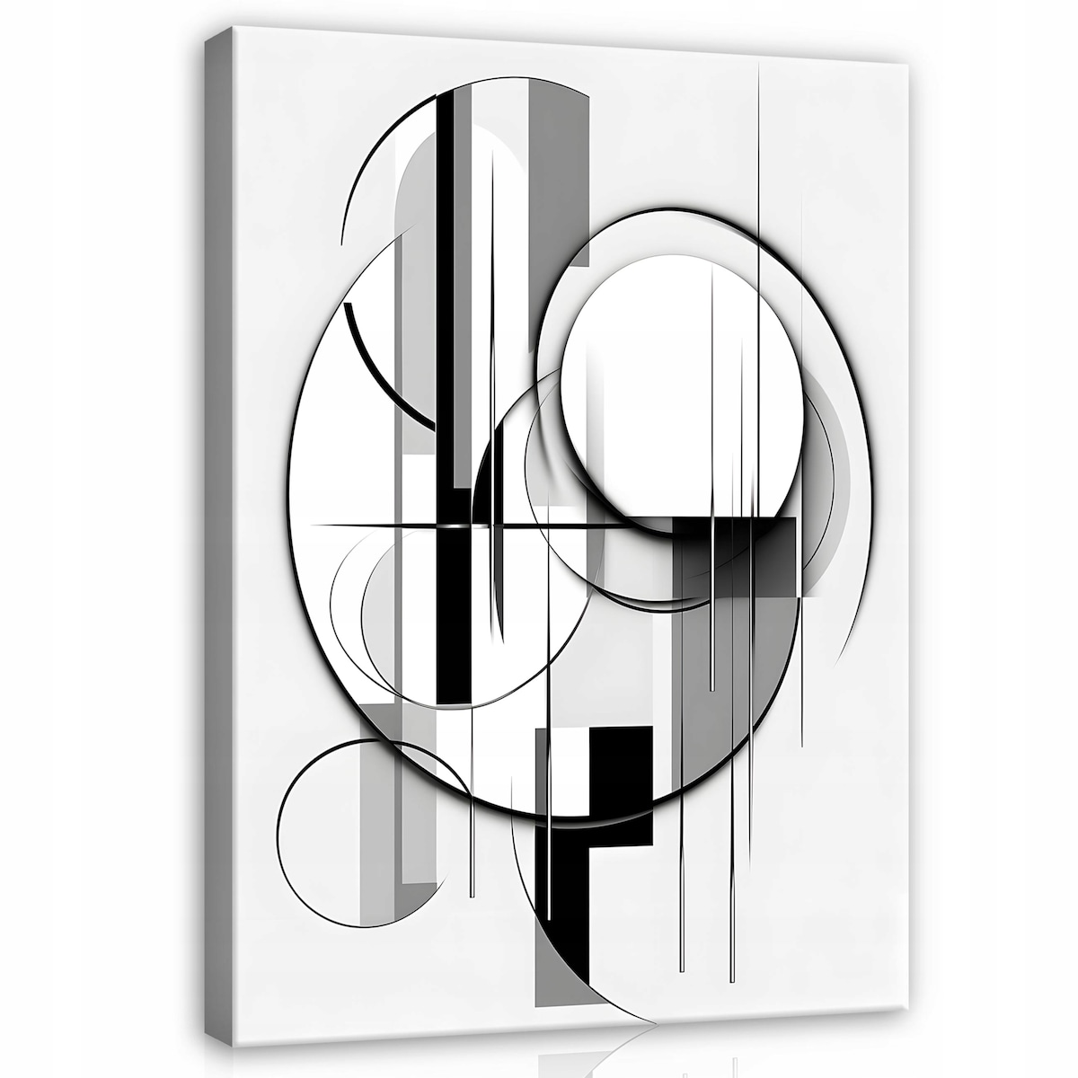 OBRAZ ABSTRAKCJA NOWOCZESNY FIGURY NA PŁÓTNIE DO SYPIALNI SALONU 120x80