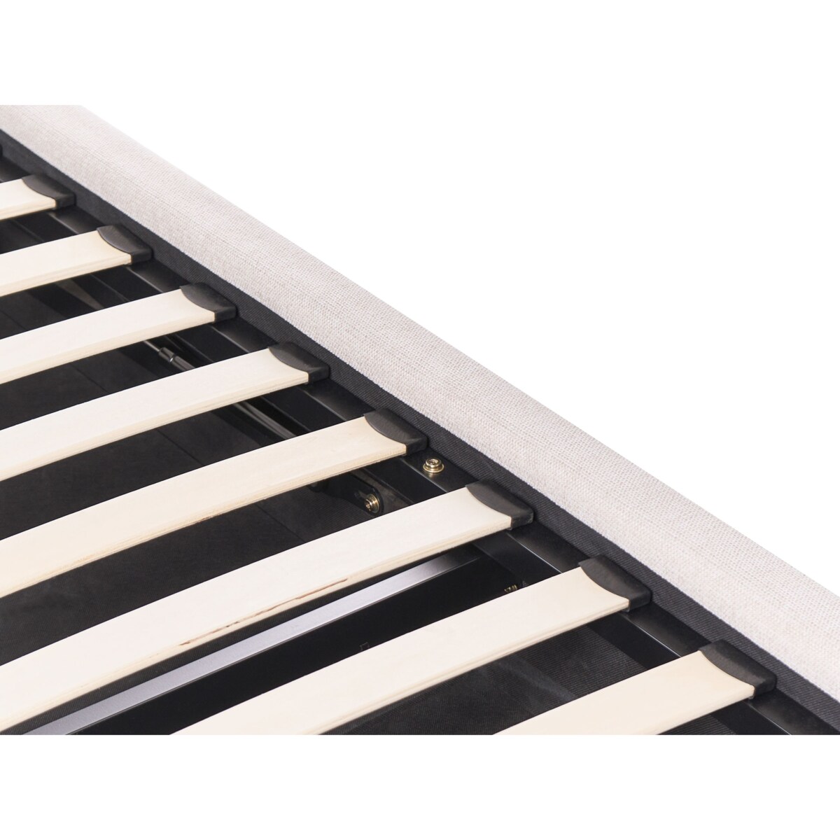 Łóżko z pojemnikiem MOUZON 180 x 200 cm Jasnobeżowy