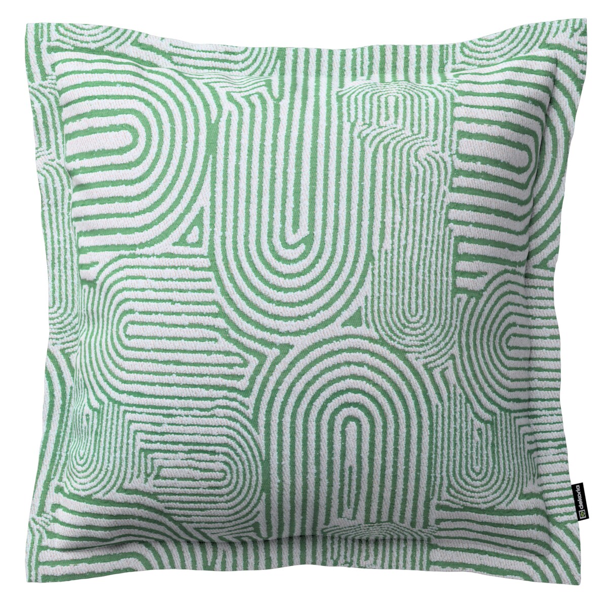 Poszewka Mona na poduszkę 45x45 miętowe łuki na kremowym tle