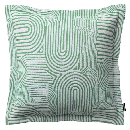Poszewka Mona na poduszkę 45x45 miętowe łuki na kremowym tle