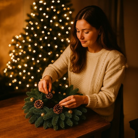 10x Gałązki świerkowe DUŻE piki sztuczne 10 sztuk zielone zestaw do stroika wianek