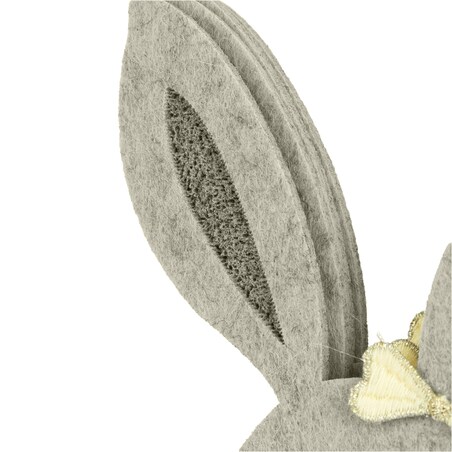 Kieszonka Etui Na Sztućce Wielkanocna Zajączek Filcowa Dekoracyjna Ozdobna Szary