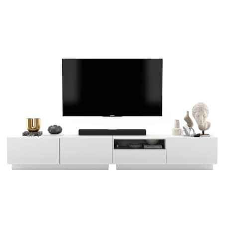 Szafka RTV Loft Stojąca / Wisząca Biały MAT Komoda RTV Szuflada 240 cm