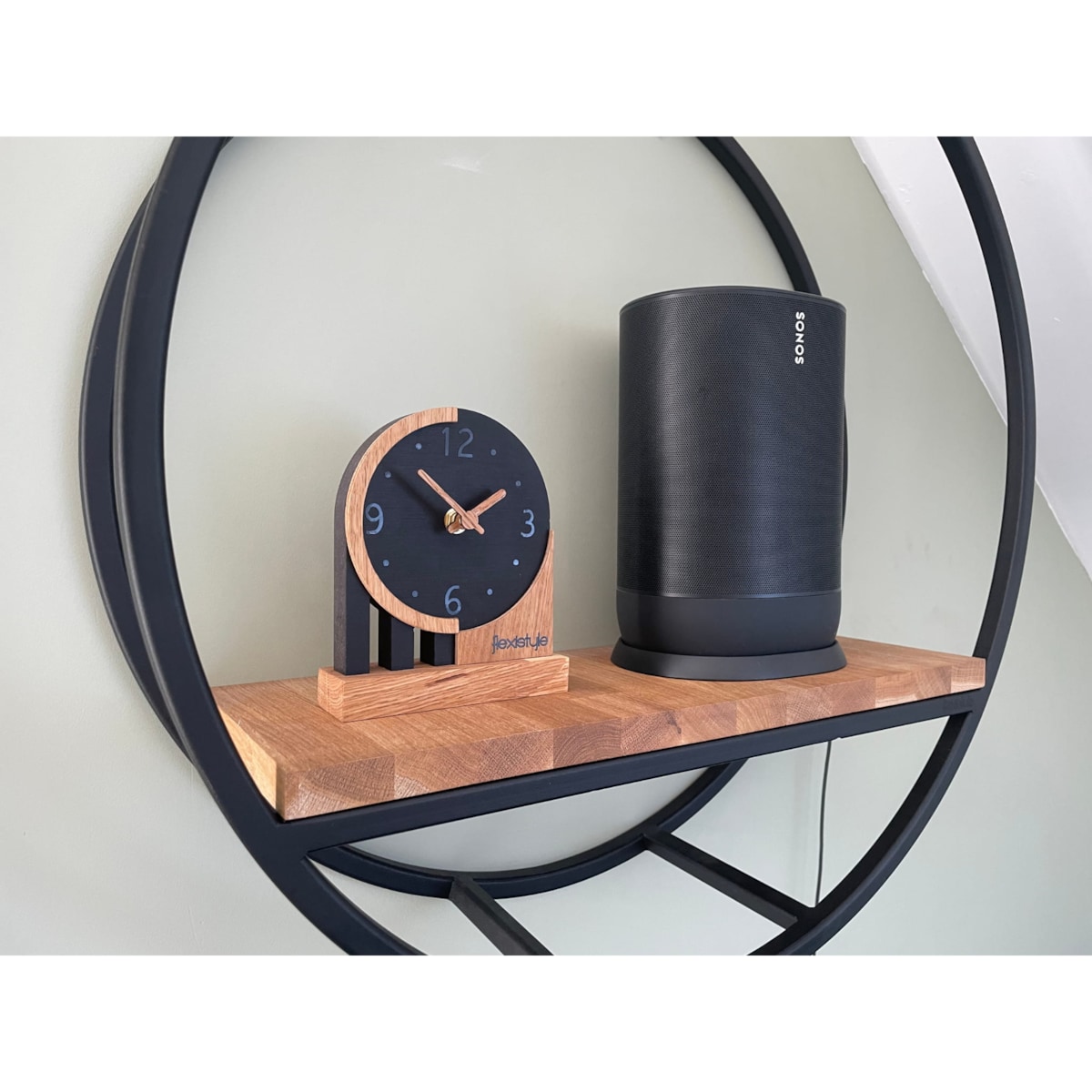 Zegar stojący czarny drewniany Black Oak