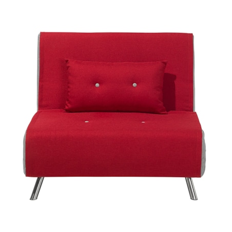 Sofa rozkładana czerwona FARRIS