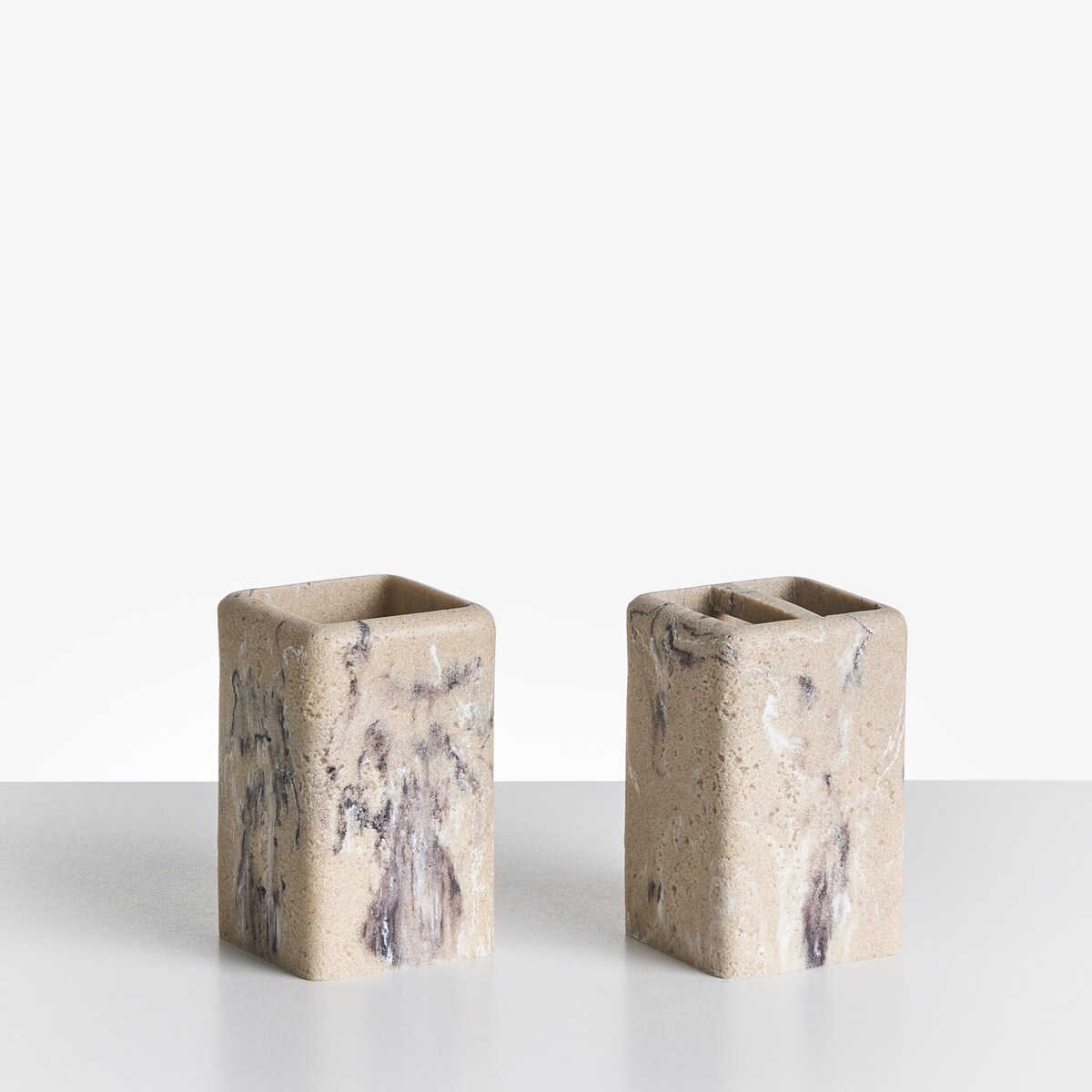 Zestaw akcesoriów łazienkowych 5 elementów VILCANOTA Beżowy marmur