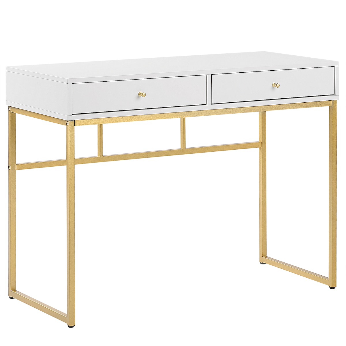 Konsola DAPHNE Biały/ złoty 100 cm 48 cm z szufladami