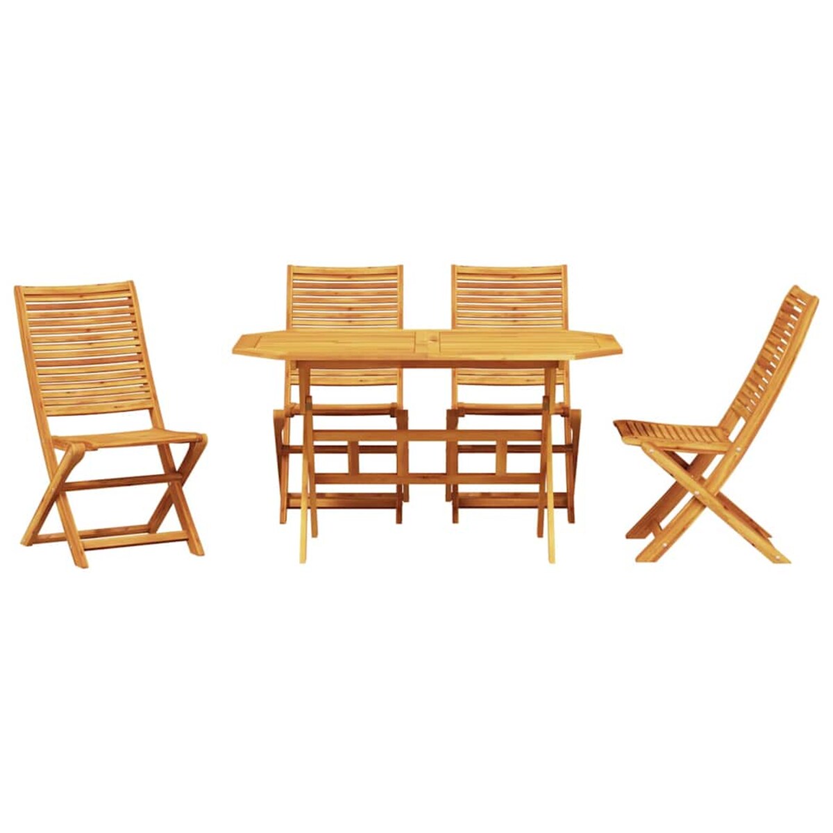 vidaXL Zestaw do jadalni w ogrodzie 5 pcs Brązowy lite drewno akacjowe