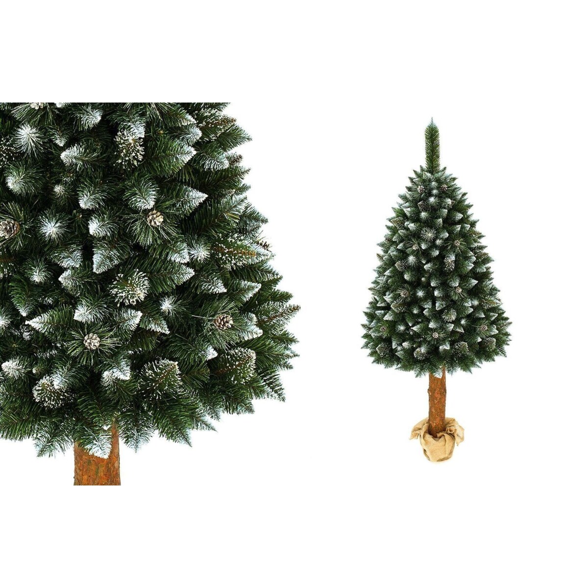 Choinka sztuczna Sosna srebrna z kryształkami na pniu