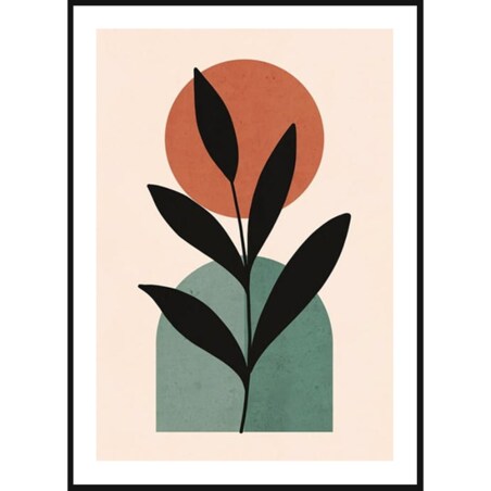 Poster Story, Plakat, Obraz - Abstrakcyjna Gałązka i Kształty, wymiary 70 x 100 cm