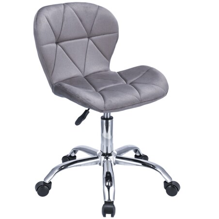 Krzesło welurowe obrotowe ENDO szare