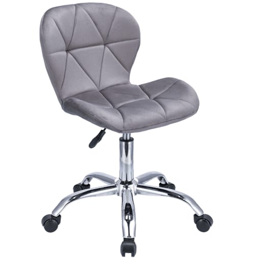 Krzesło welurowe obrotowe ENDO szare