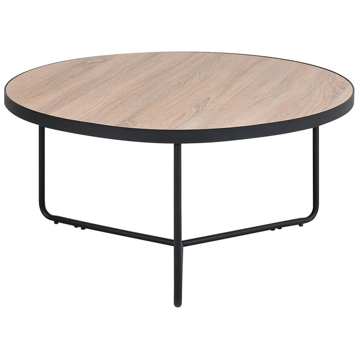 Stolik kawowy duży jasne drewno z czarnym MELODY