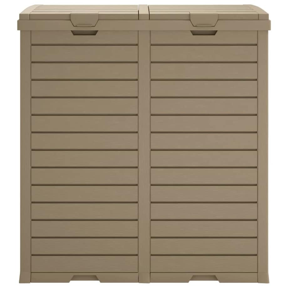 vidaXL Zewnętrzny kosz na śmieci, jasnobrązowy, 78x41x86 cm, PP
