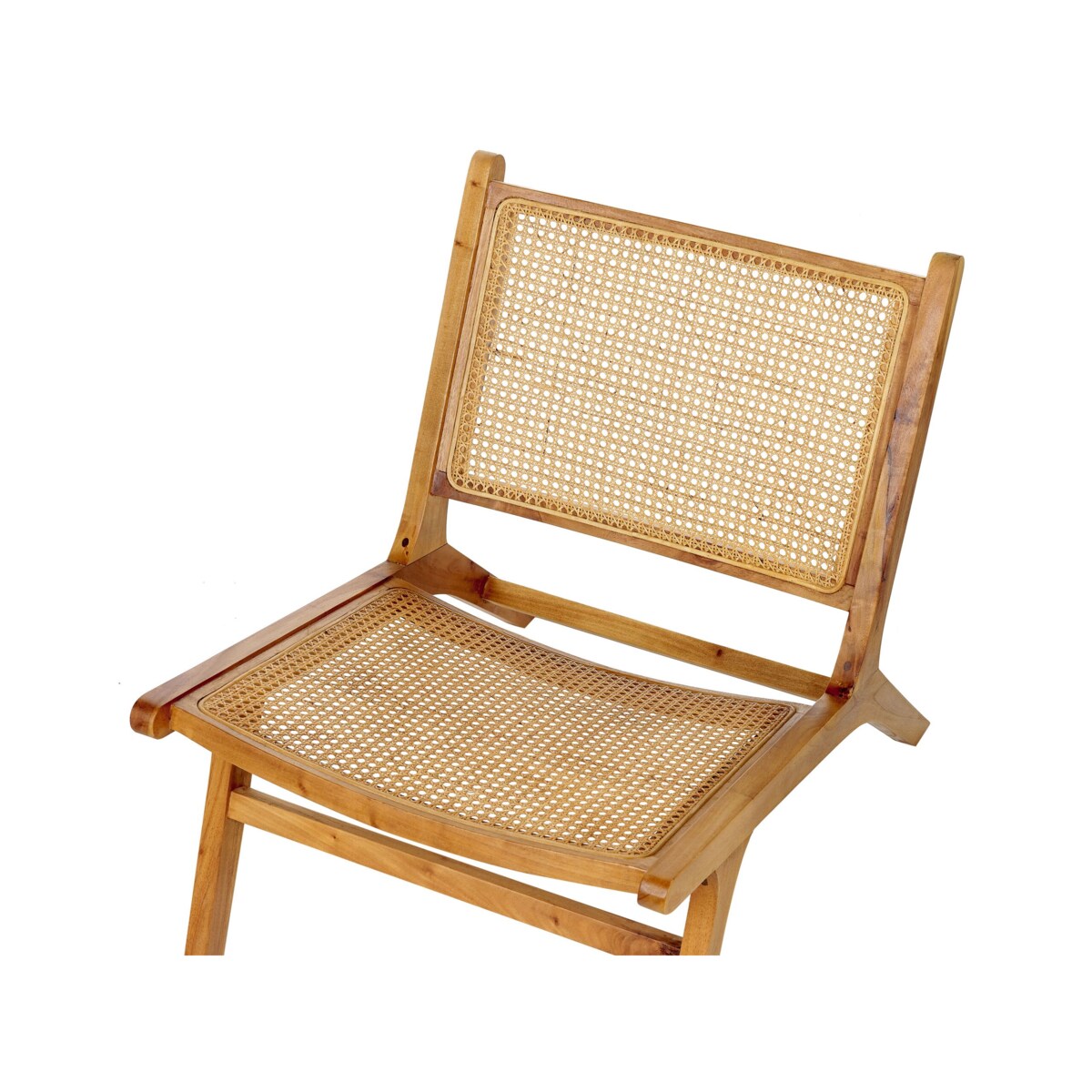 Krzesło drewniane z plecionką rattanową jasne drewno MIDDLETOWN