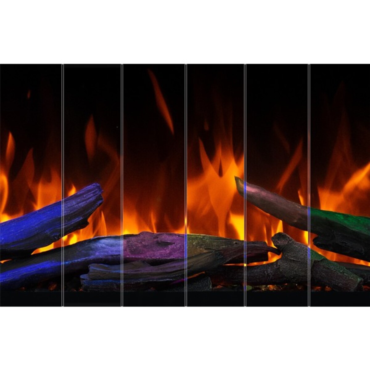 Kominek elektryczny AFLAMO Royal 3D 120 - ścienny i do zabudowy - 120x48x22 cm - kominek LED z funkcją grzania 750/1500 W