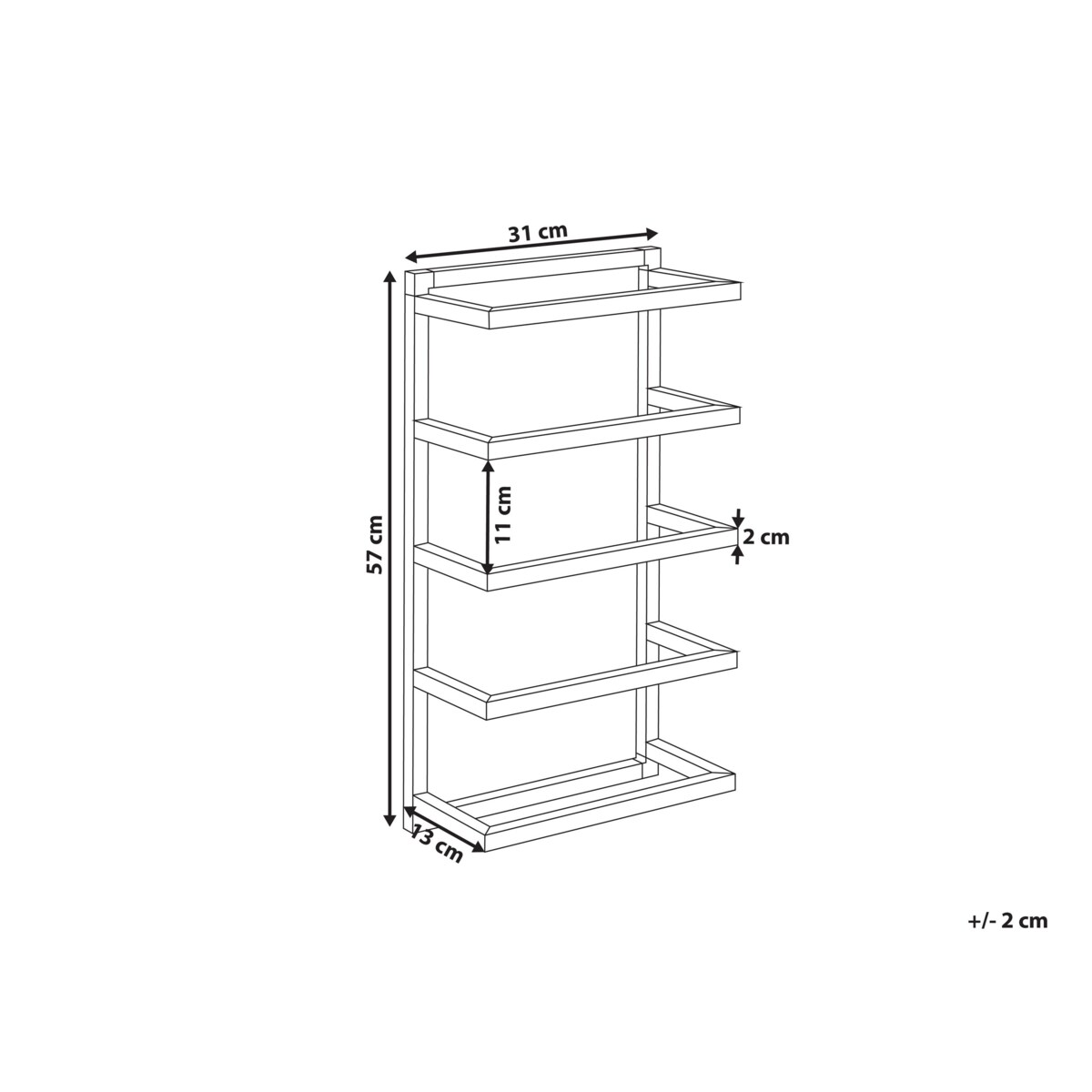 Wieszak na ręczniki 31 x 57 cm czarny CINTRA
