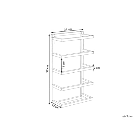 Wieszak na ręczniki 31 x 57 cm czarny CINTRA