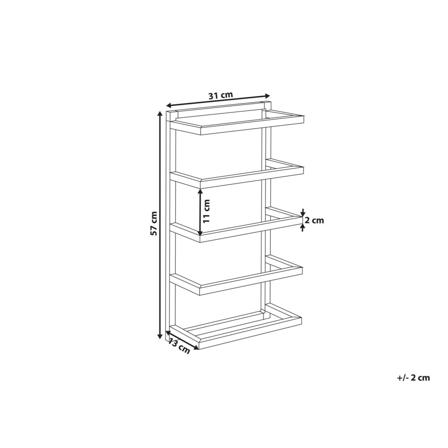 Wieszak na ręczniki 31 x 57 cm czarny CINTRA
