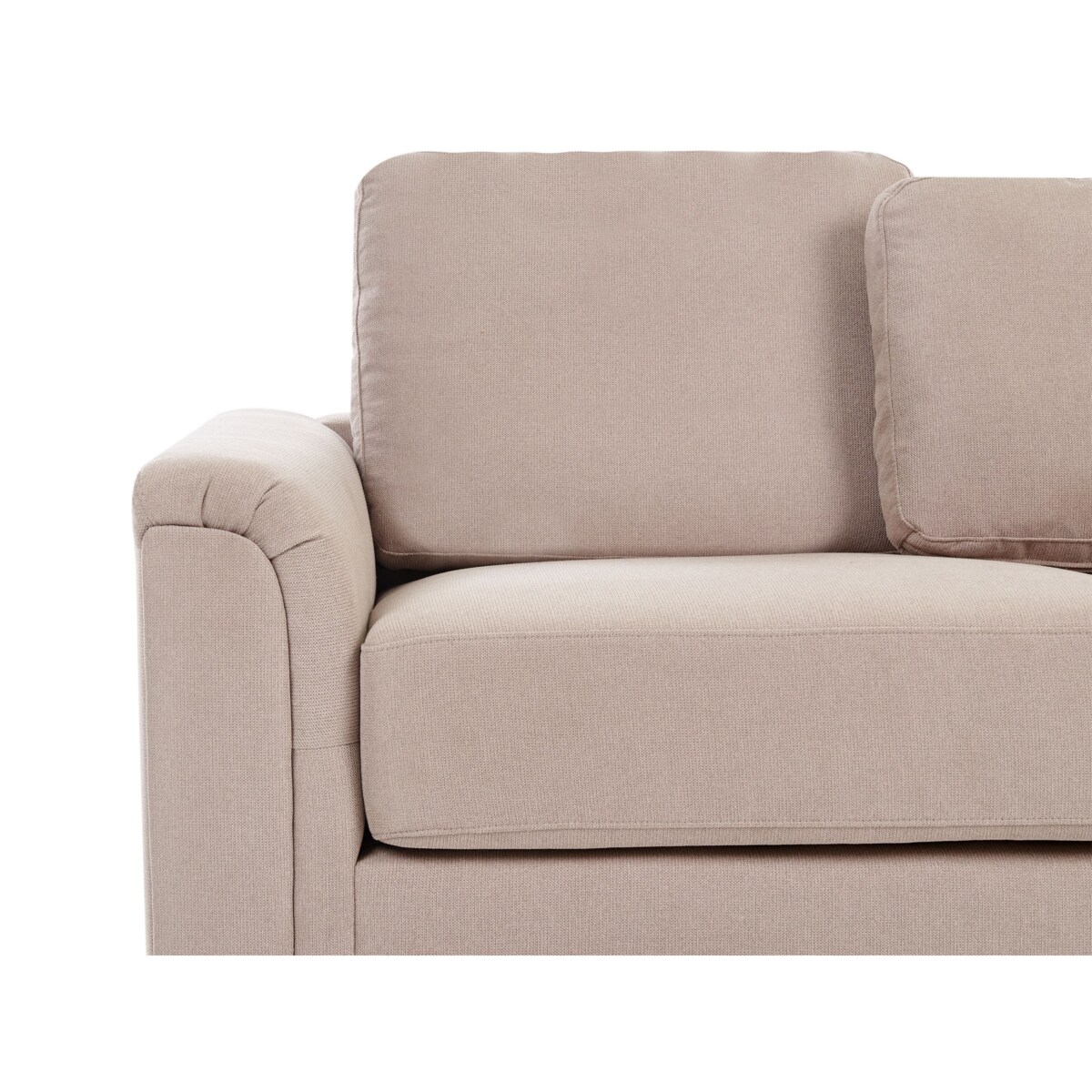 Sofa narożna lewostronna KOHLO Beżowoszary Tkanina Lewostronny