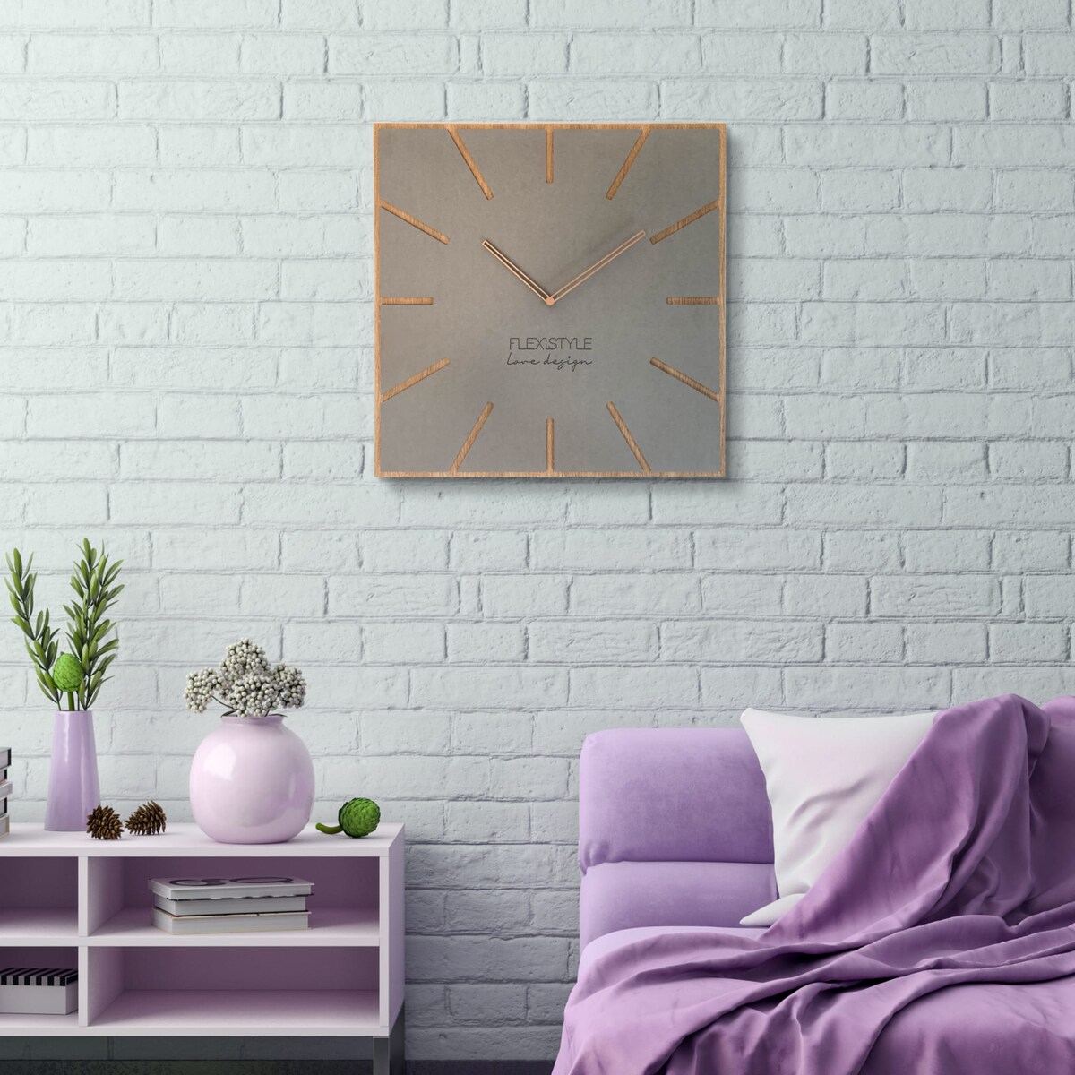 Duży zegar ścienny EKO EXACT 3 50cm