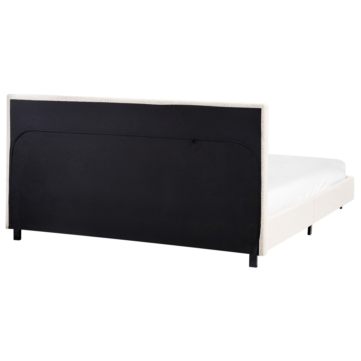 Łóżko wodne Boucle ALBI 160 x 200 cm Złamana biel