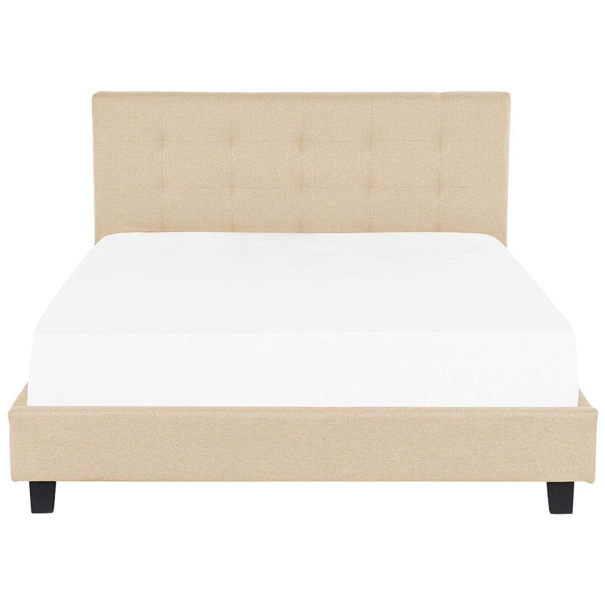 Łóżko tapicerowane 180 x 200 cm beżowe LA ROCHELLE