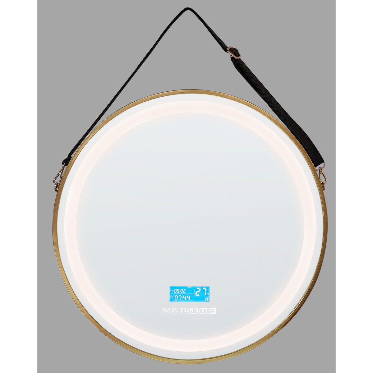 Lustro ścienne LED z głośnikiem Bluetooth 60 cm złote DAROIS