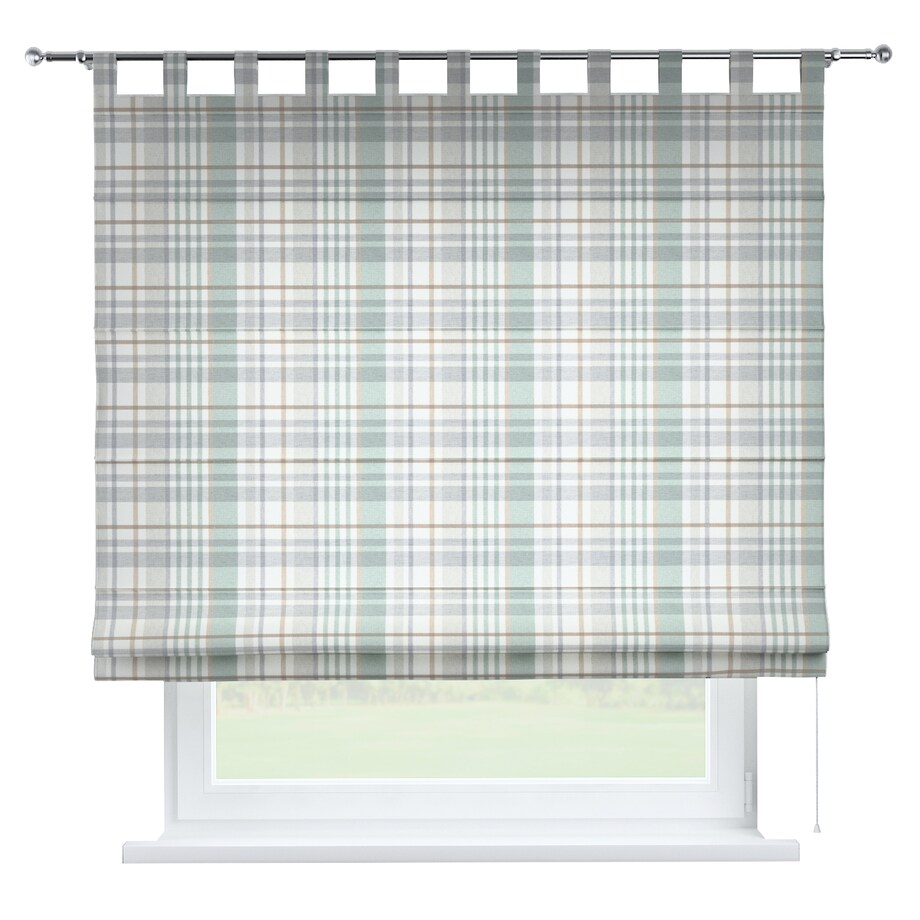 Roleta rzymska Verona 110x150 kratka zielono-szary melanż