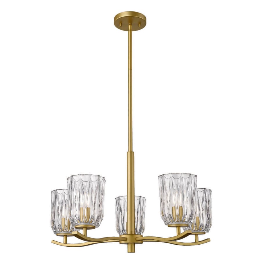 Szklana lampa wisząca Tazza P0590-05B-V7AC Zumaline przezroczysty złoty