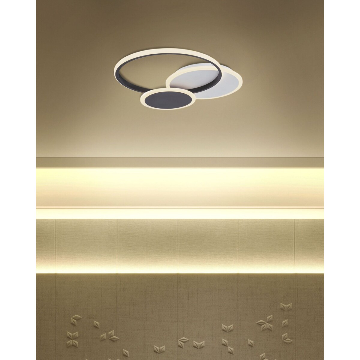 Lampa sufitowa LED metalowa czarno-biała ZAMI